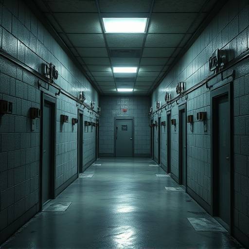 Fotografía que muestra una variedad de celdas penitenciarias: una celda individual básica, una celda de máxima seguridad y una celda de observación con equipamiento especializado.