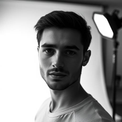 Photo du Studio Noir & Blanc de Lumi√®re & Cadre, avec fonds noirs et blancs et √©clairage contr√¥l√©
