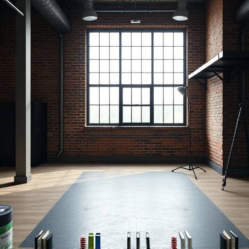 Studio de style industriel avec briques apparentes et grande fen√™tre laissant entrer la lumi√®re naturelle